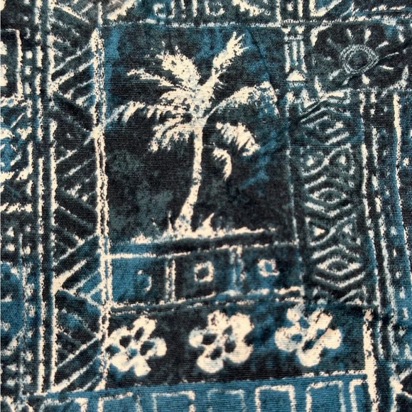 Haggar Hawaiian All Over Print Button Shirt AOP Mens XL Palm Tree Short Sleeve - Picture 4 of 11